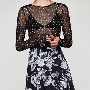 Zara Sheer Star Top ✨🤩⭐️